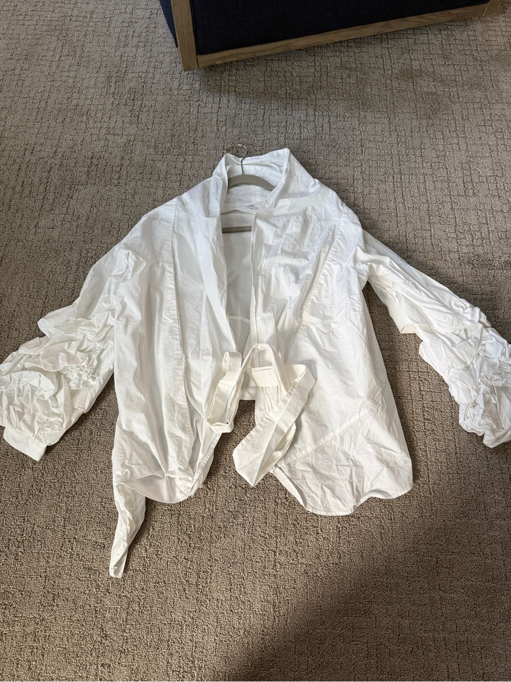 ASOS White Tie-Front Button-Down Blouse